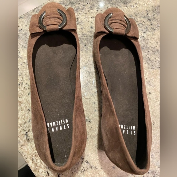 Stuart Weitzman Brown Suede Wedges - Picture 3 of 4